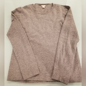J Crew size medium gray wool/cotton blend sweater